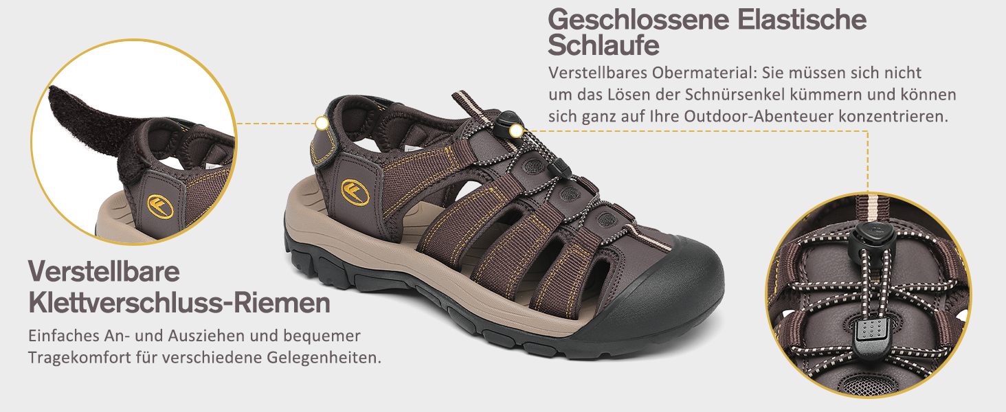 Чоловічі сандалі FLARUT літні трекінгові спортивні закритим носком, зелені 43 EU