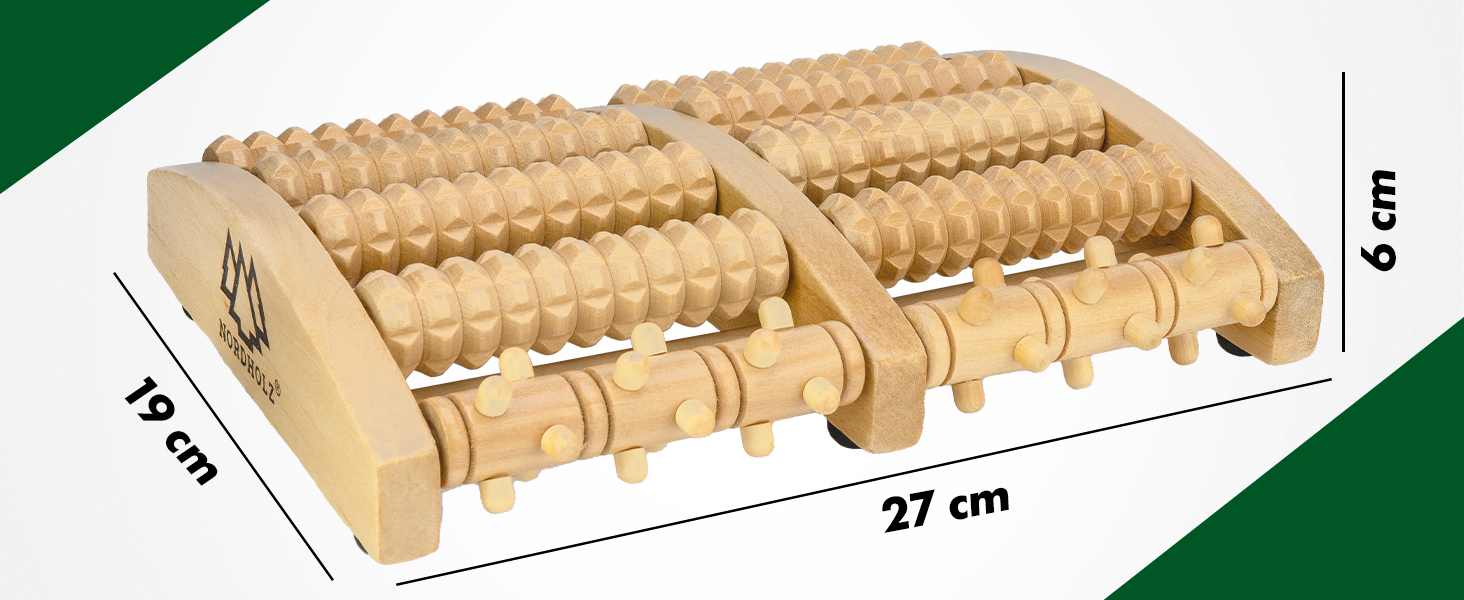 Масажний ролик для ніг NORDHOLZ дерев'яний для релаксації