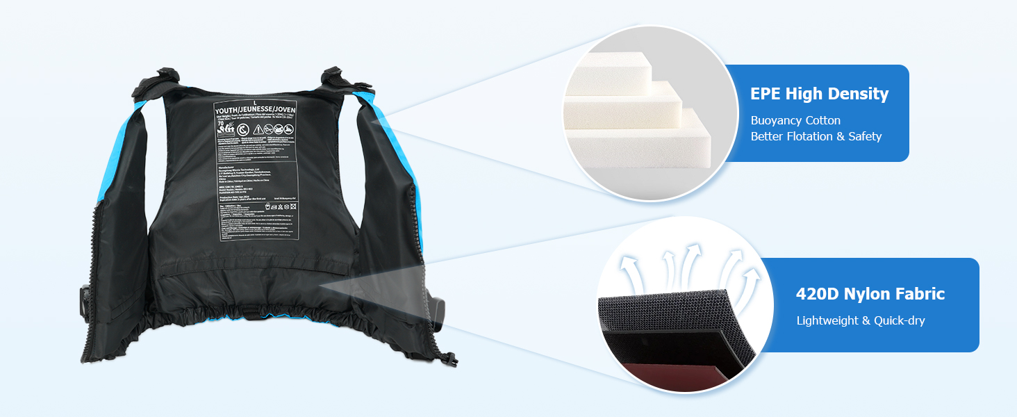 Owntop Жилет для плавання для дітей та підлітків. Легка унісекс жилетка з регулюванням, для каякінгу, риболовлі, плавання та інших водних видів спорту. Рожевий, розмір Jugend-XXS (30-40 кг, 70-80 см)