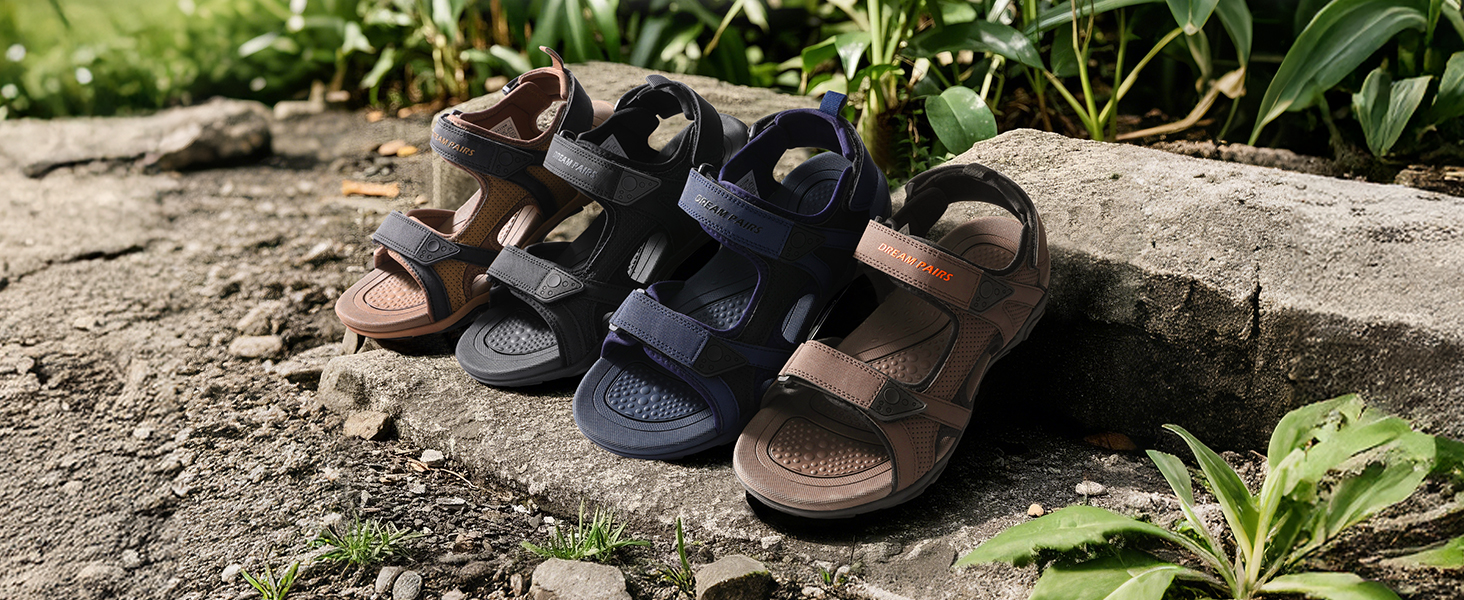 Чоловічі спортивні сандалі DREAM PAIRS Sdsa228m, 46 EU, чорні