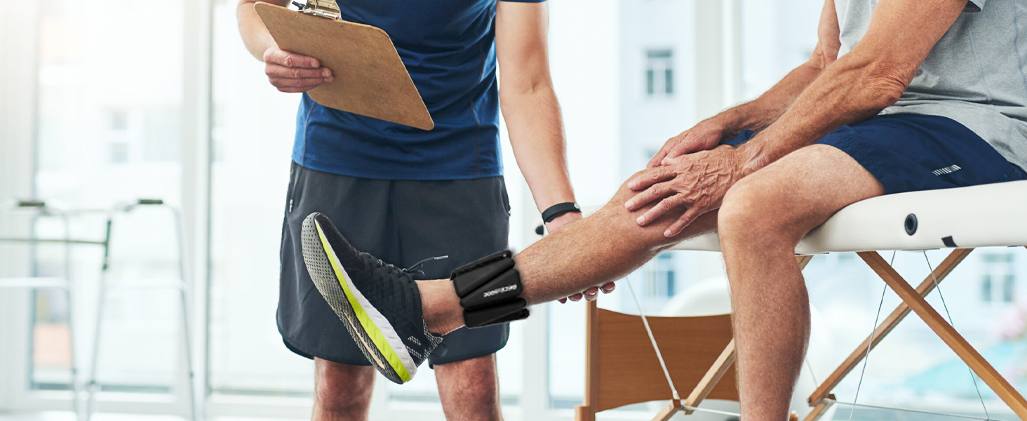 Набір обтяжувачів для ніг та рук BECOJADDE (0.45kg/0.9kg) - 2 шт. Регульовані манжети для занять фітнесом, йогою, пілатесом, ходьбою, бігом. Підходять для жінок та чоловіків. Колір: бежевий. Вага пари: 1.8 кг