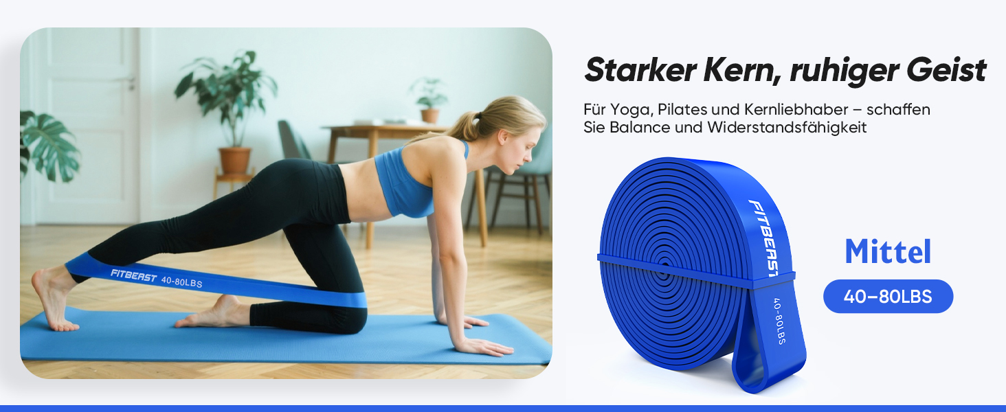 Набір еластичних стрічок FitBeast для фітнесу: 5 шт. з рукавичками та дверним кріпленням. Сила тренувань 5-125 LBS