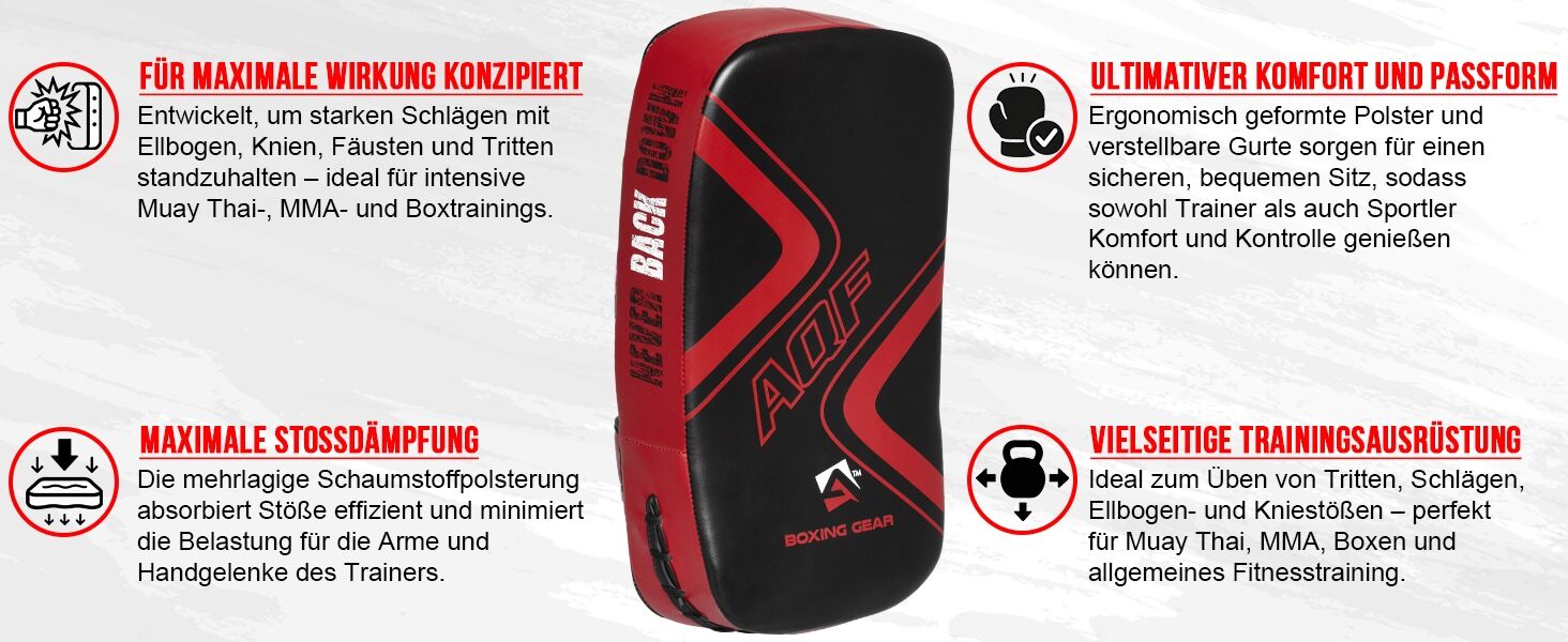 Захисний рукав для ударів AQF - Kickboxing, Muay Thai, MMA, Karate (червоний)