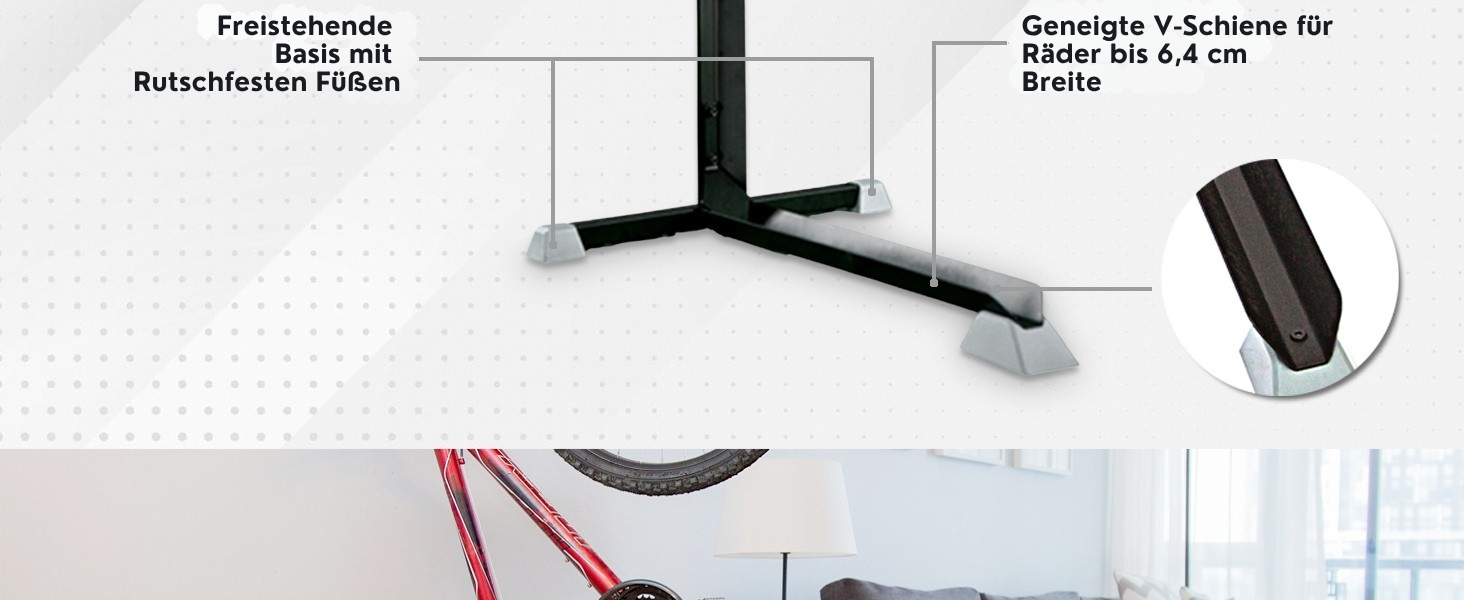 Підставка для велосипеда вертикальна, підлогова, для гаража та дому. Економна велосипедна стійка Bike Nook (від 18 дюймів)