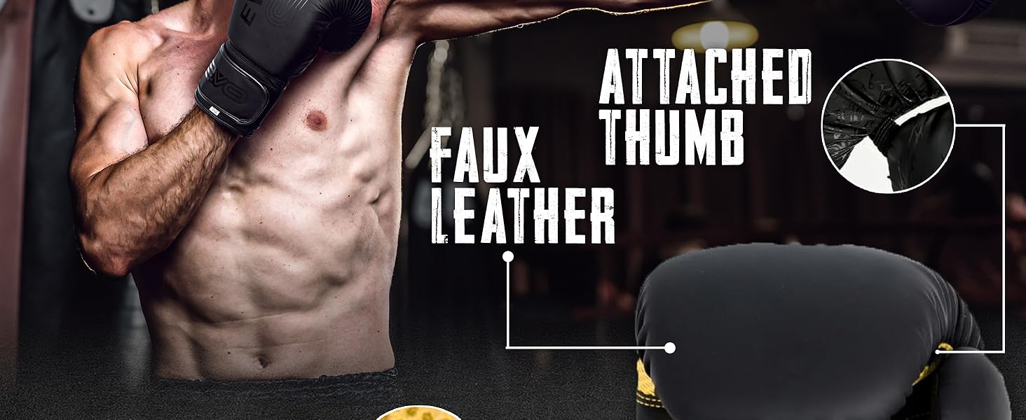 Боксерські рукавички EVO Fitness для чоловіків та жінок, MMA, Муай Тай, бокс, кікбоксинг, спаринг, тренування, 12 OZ, чорний колір, з набором рожевих бандажів