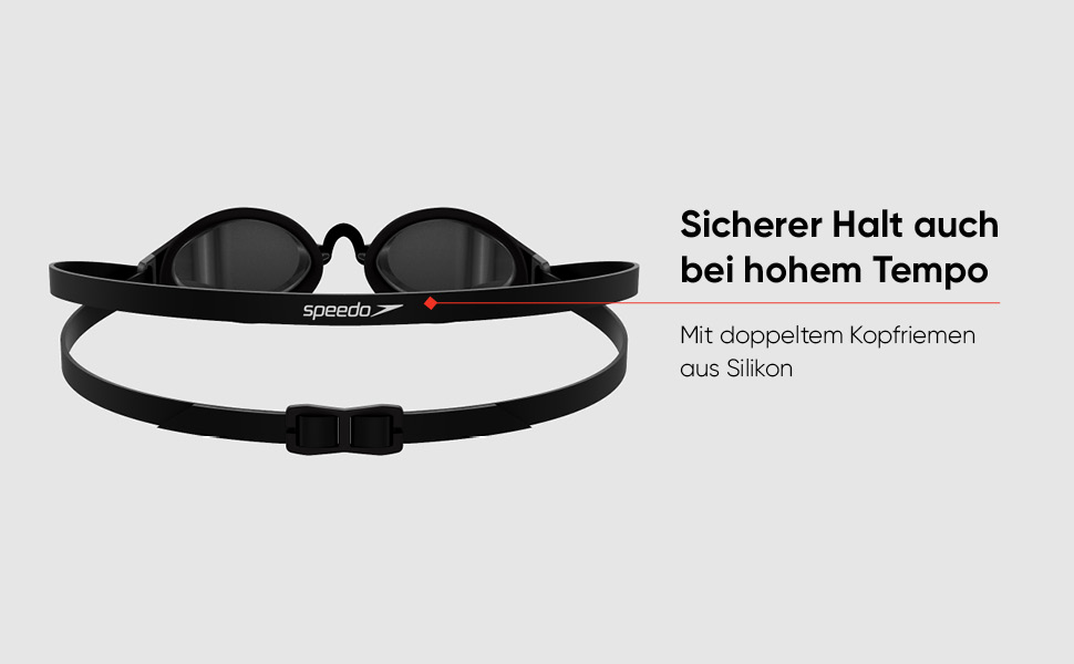 Окуляри для плавання Speedo Fastskin Speedsocket 2 із дзеркальними лінзами та силіконова шапочка для плавання, унісекс, чорна, універсальний розмір