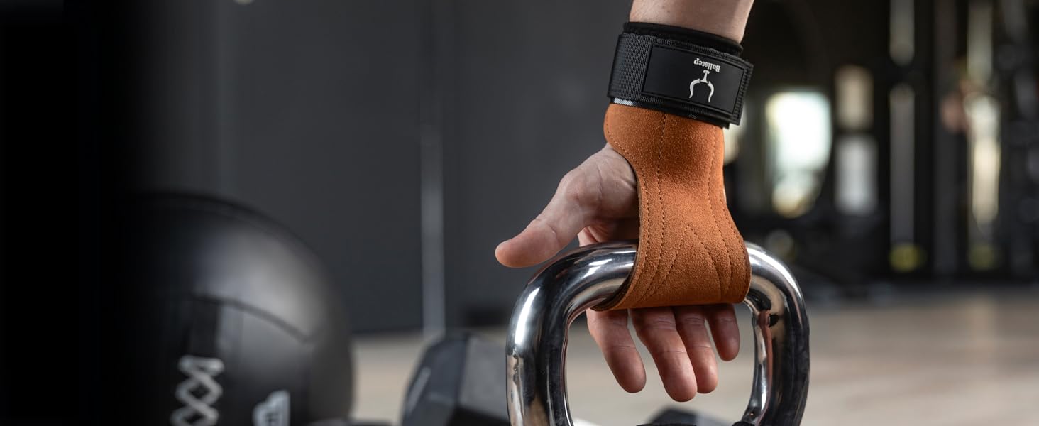 Навантажувальні петлі для тренувань Zughilfen: шкіряні ручки для кроссфіту, підйомники для тяги, захист зап'ястя, бодібілдинг