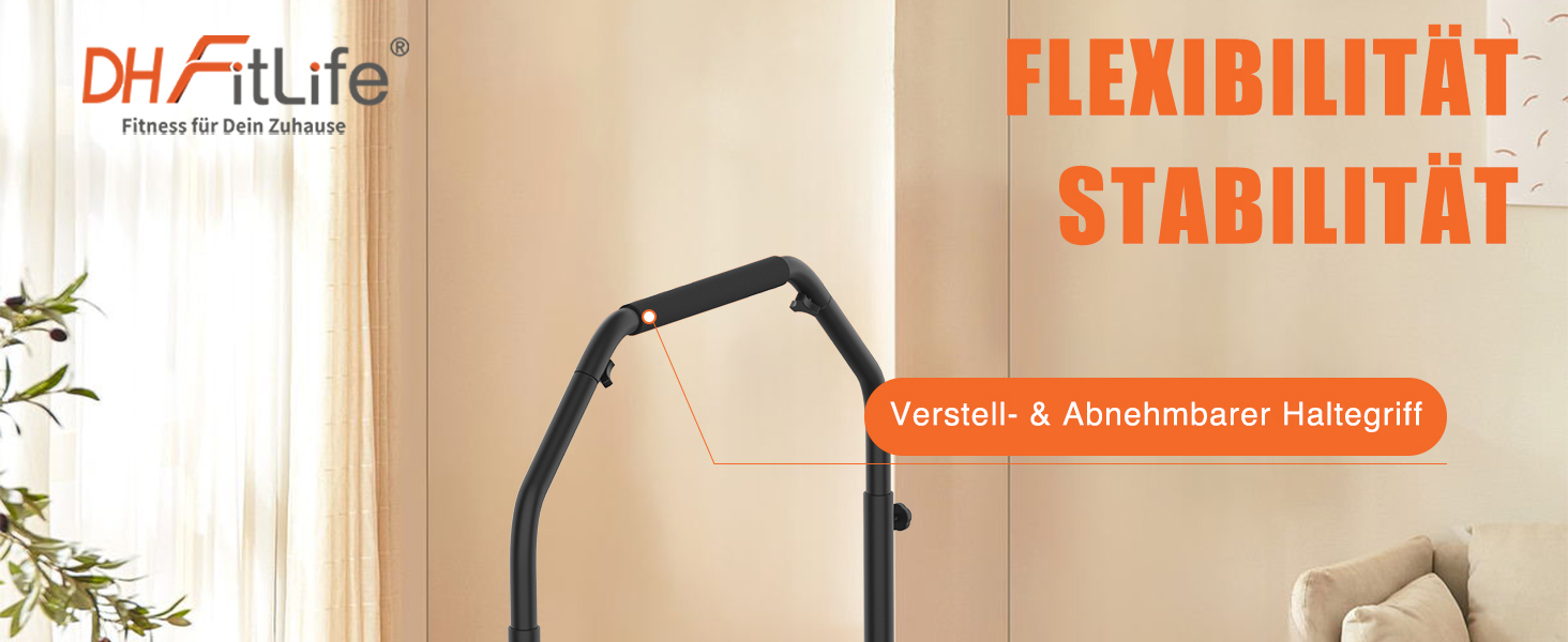 Трамплін для фітнесу DH FitLife складний, Ø102 см, 150 кг, 4 рівня регулювання ручки, стабільний та тихий для дітей та дорослих