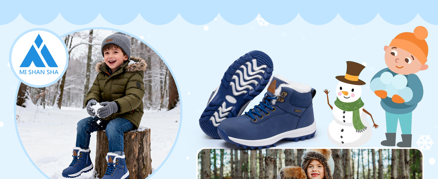 Дитячі зимові черевики Mishansha для хлопчиків та дівчаток, теплі, водонепроникні, коричневі, розмір 36 EU