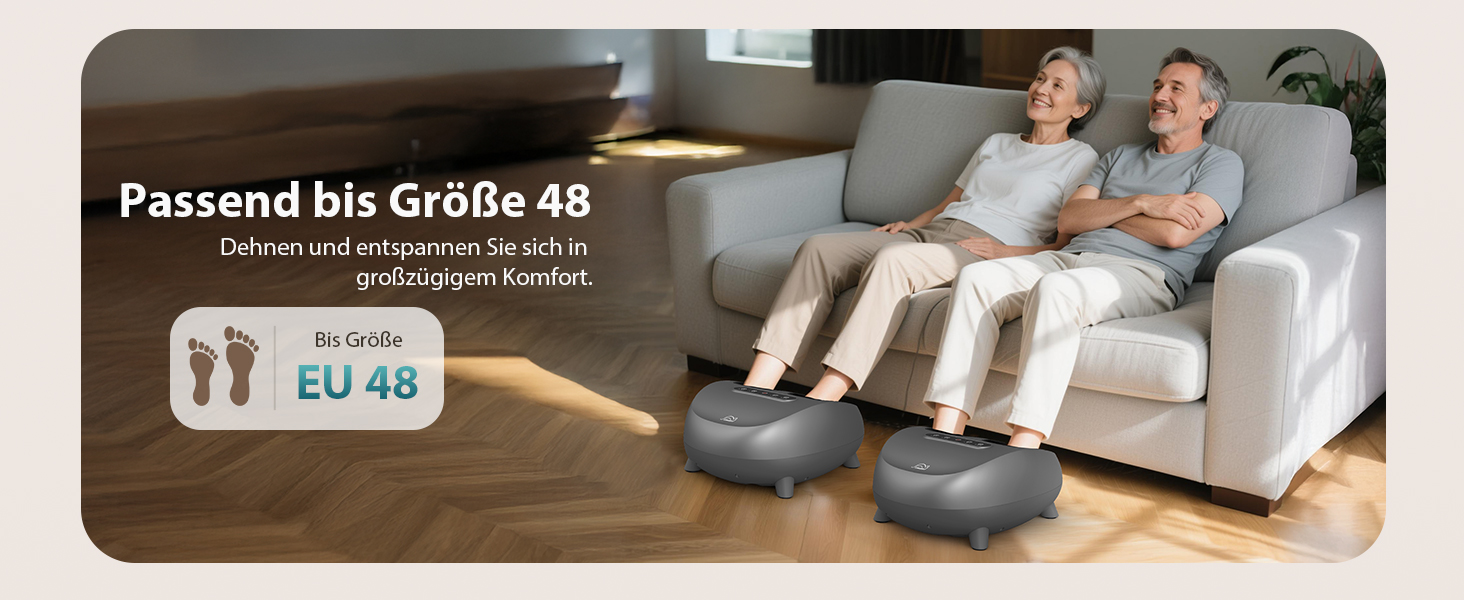 Електричний масажер для ніг Snailax Shiatsu з підігрівом та глибоким розминанням. Для лікування п'яткової шпори, подарунок для жінок/чоловіків. Розмір 48, срібний колір.