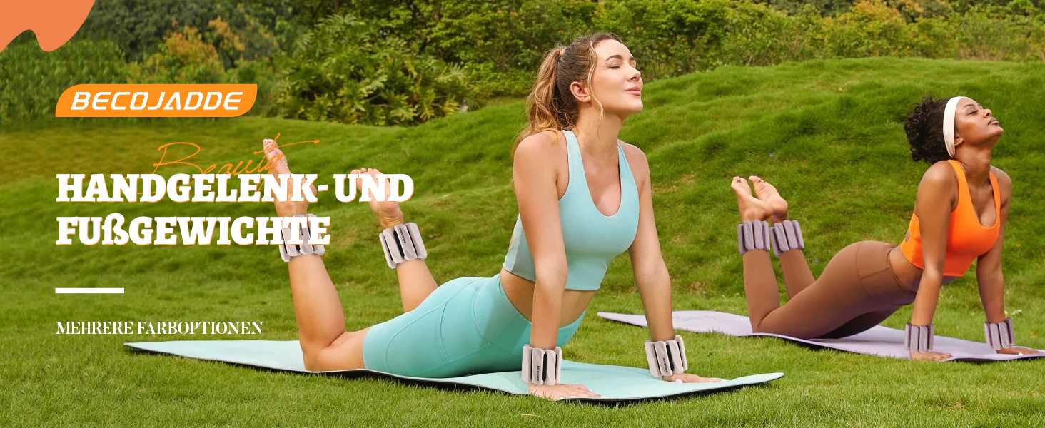 Важкі манжети для ніг BECOJADDE 0.45 кг / 0.9 кг (набір 2 шт.) для занять спортом, фітнесом, кардіо та силовим тренуванням. Чорний колір.