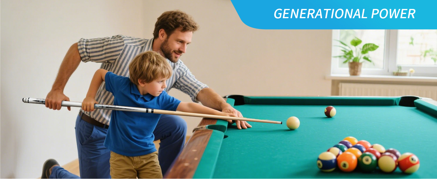 Більярдний кий Horse Billiard з наконечниками 13 мм, 147 см, включає рукавички та крейду, для дорослих, дизайн Gotik, Ahorn/Eschenholz