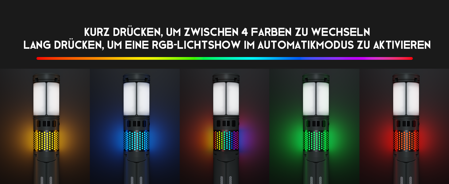 Ліхтар кемпінговий акумуляторний Teleskop Campinglampe 12000 mAh, багатофункціональний, магнітний, водонепроникний IPX5 для кемпінгу та подорожей