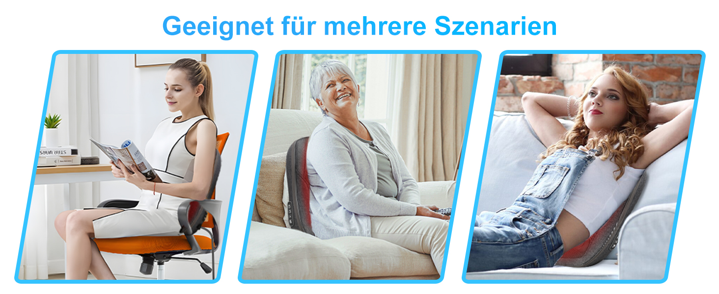 Масажна подушка COMFIER Shiatsu з підігрівом, портативний масажер для спини, стільця, офісу, подарунок для жінок і чоловіків, темно-сіра