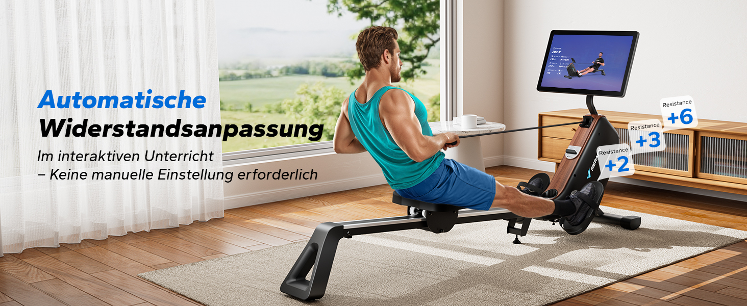 Гребний тренажер MERACH R15B3 з APP, складаний, тихий, з розширеними направляючими