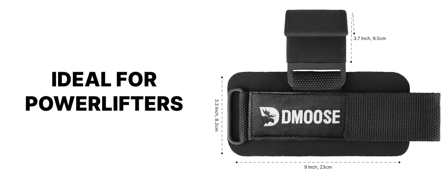 Набори для тяги DMoose Fitness для чоловіків та жінок (пара) - міцний нейлон з ремінцями на зап'ясті 8 мм - допоміжні засоби для тренажерного залу для пауерліфтингу та станової тяги - ручки для силових тренувань, червоні