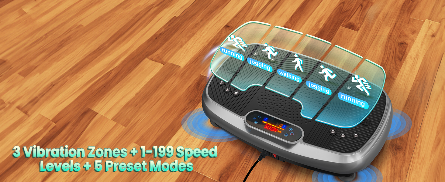 Віброплатформа для дому з подвійним мотором, 160 кг, для схуднення, тренування всього тіла та нарощування м'язів (Сірий)