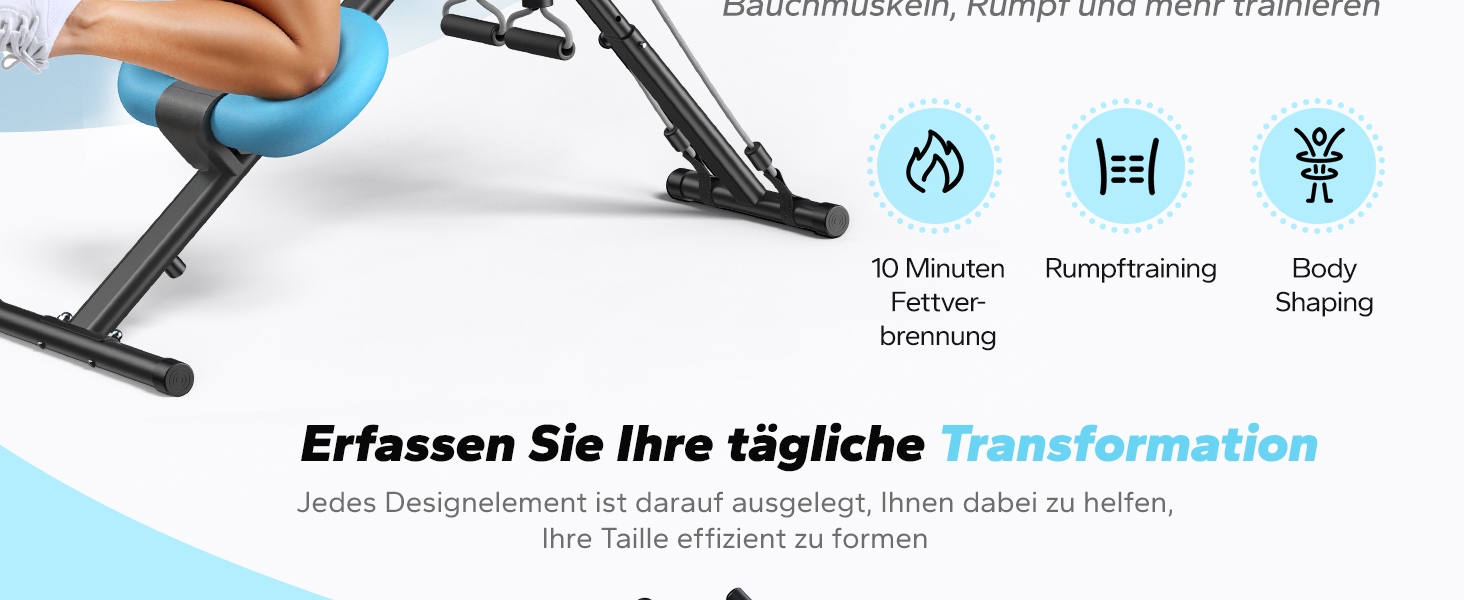 Тренування пресу MERACH для дому: багатофункціональний тренажер для всього тіла з LCD-монітором, чорний