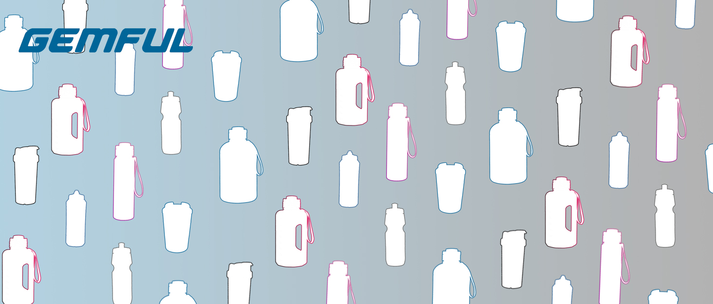 Тримач для пляшки на велосипед Gemful 750мл, BPA-free, для MTB, шосейних велосипедів, 4 шт (сірий)