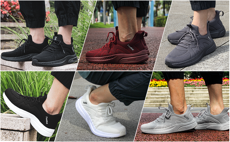 Кросівки Feethit для чоловіків: спортивні, для бігу, тенісу, фітнесу, повсякденного носіння. Легкі, дихаючі, зелені, розмір 40 EU