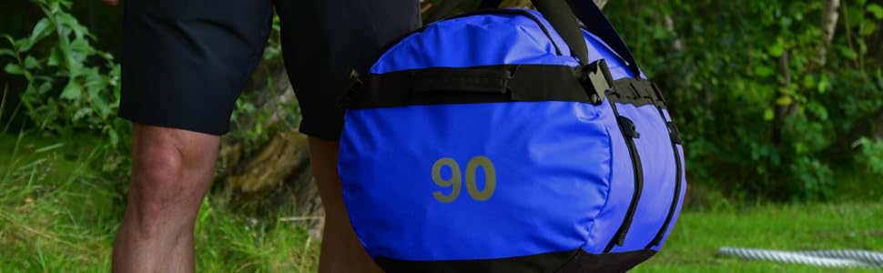 Водонепроникна сумка для подорожей 2 в 1 (рюкзак) STEIN Metro, ПВХ-тент, 40 л, синя