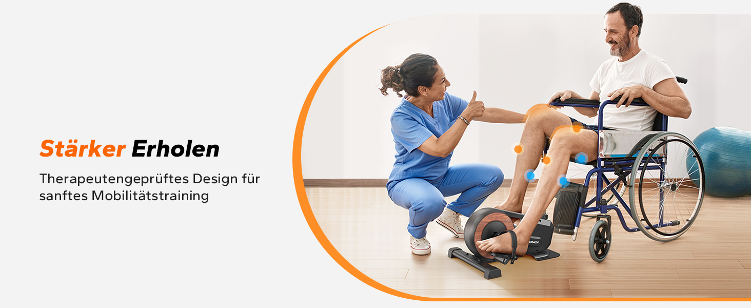 MERACH Педалетраннер для дому: міні-тренажер для літніх людей, тихий та з неслизькою поверхнею, з LCD-дисплеєм, 8 рівнів магнітного опору, переможець тесту 2025, велотренажер для столу в офіс