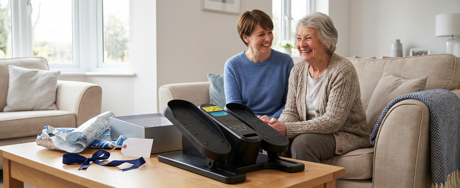 Електричний еліптичний тренажер Amonax для дому, міні крос-тренажер для сидіння, кардіо тренажер під стіл, для людей похилого віку