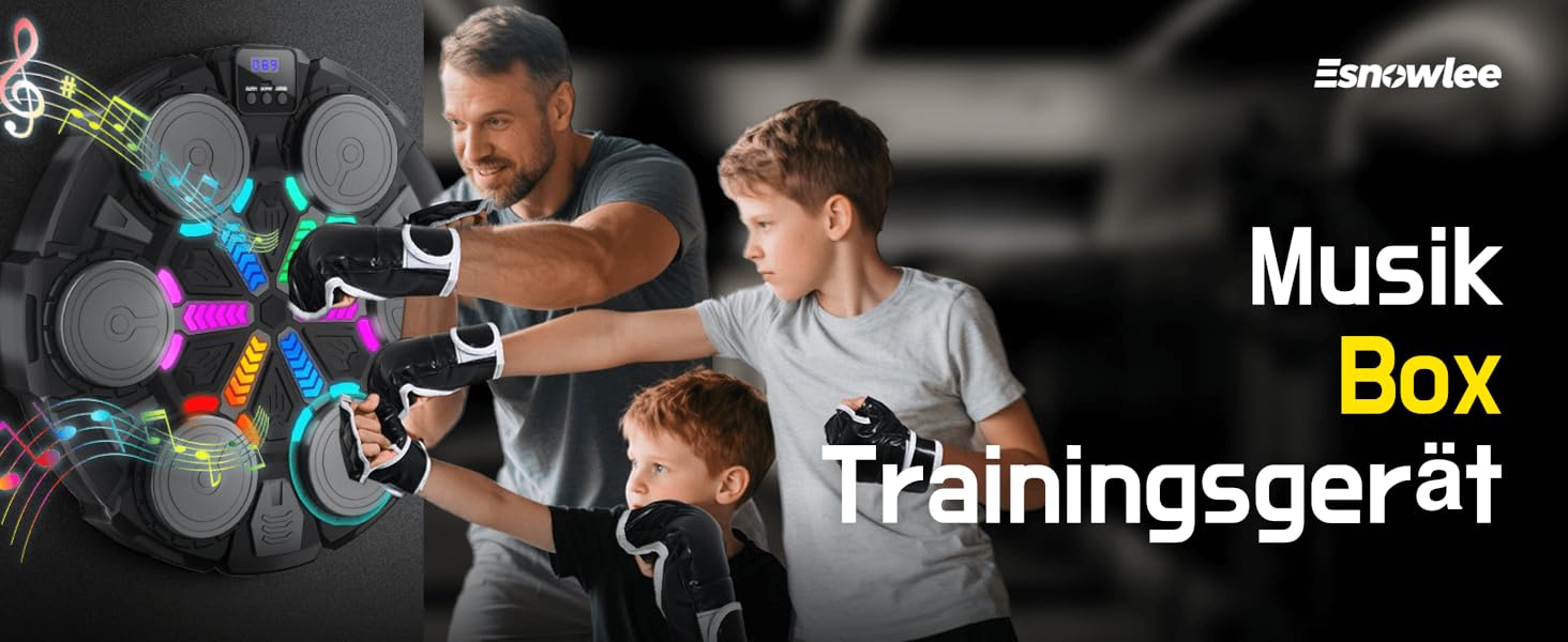 Боксерський тренажер Esnowlee з музикою та світлом, 11 режимів швидкості та 3 режими рахунку, для дітей та дорослих