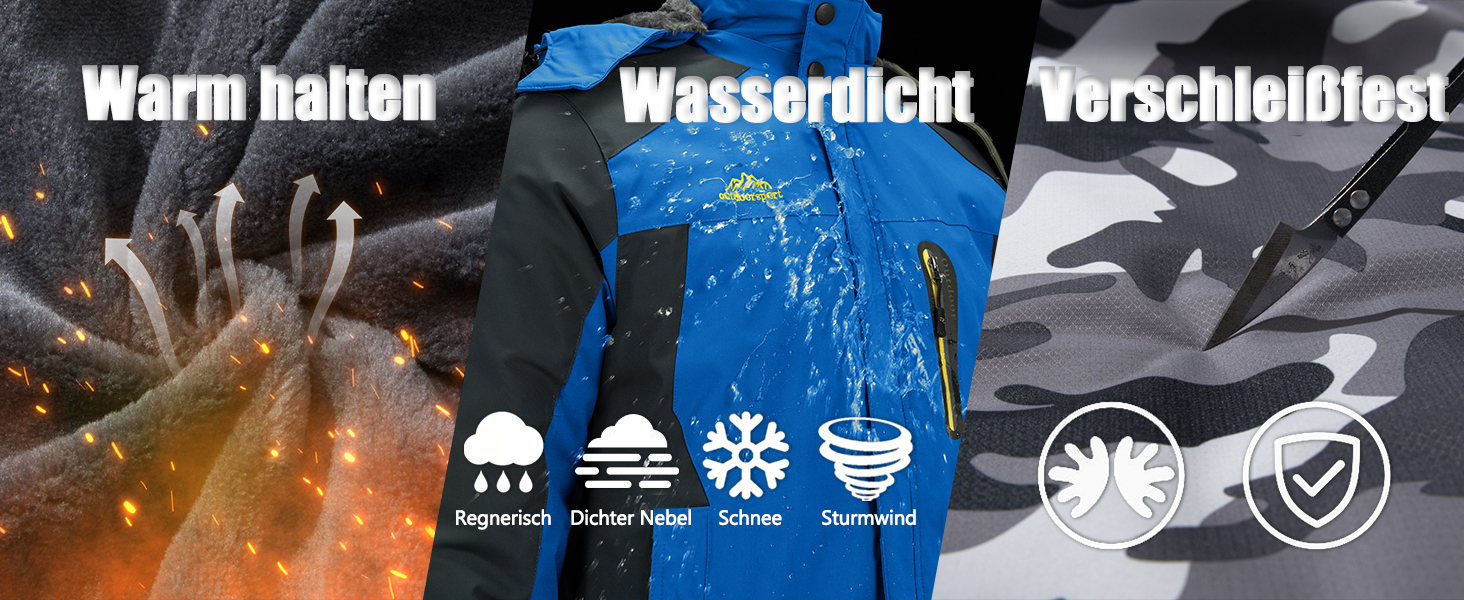 TACVASEN чоловіча тепла зимова куртка, водонепроникна функціональна куртка з капюшоном та довгими рукавами, армійного кольору