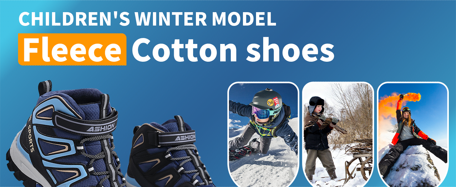 Дитячі зимові чоботи Elaphurus: теплий фліс, для ходьби та трекінгу, розмір 39 EU, темно-синій, зелений