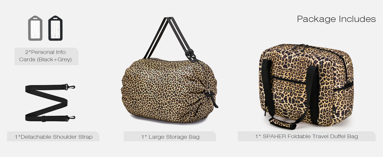 Спортивна сумка-рюкзак SPAHER Leopard: 40x30x20 см, для ручної поклажі Wizzair, Vueling, для подорожей, фітнесу, дамам та чоловікам