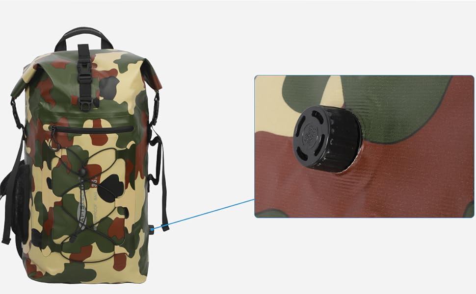 Водонепроникний рюкзак Dry Bag 35L для каякінгу та рафтингу (зелений)