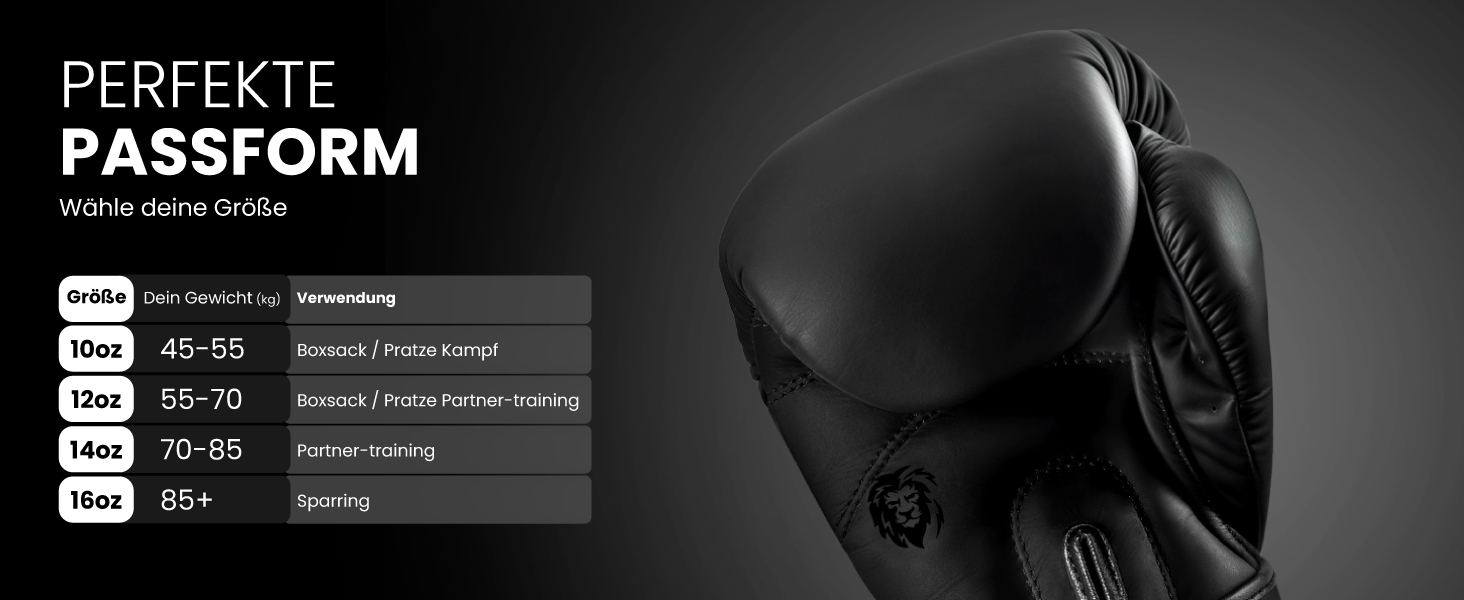 Боксерські рукавички FIGHTR® Pro з натуральної шкіри | Для чоловіків та жінок | Для боксу, ММА, муай-тай, кікбоксингу та єдиноборств | 10, 12, 14, 16 oz | З сумкою 14 oz All Black