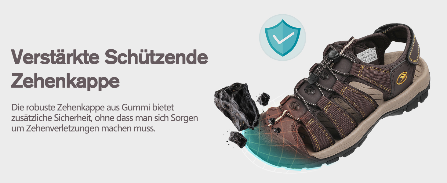Чоловічі сандалі FLARUT літні трекінгові спортивні закритим носком, зелені 43 EU