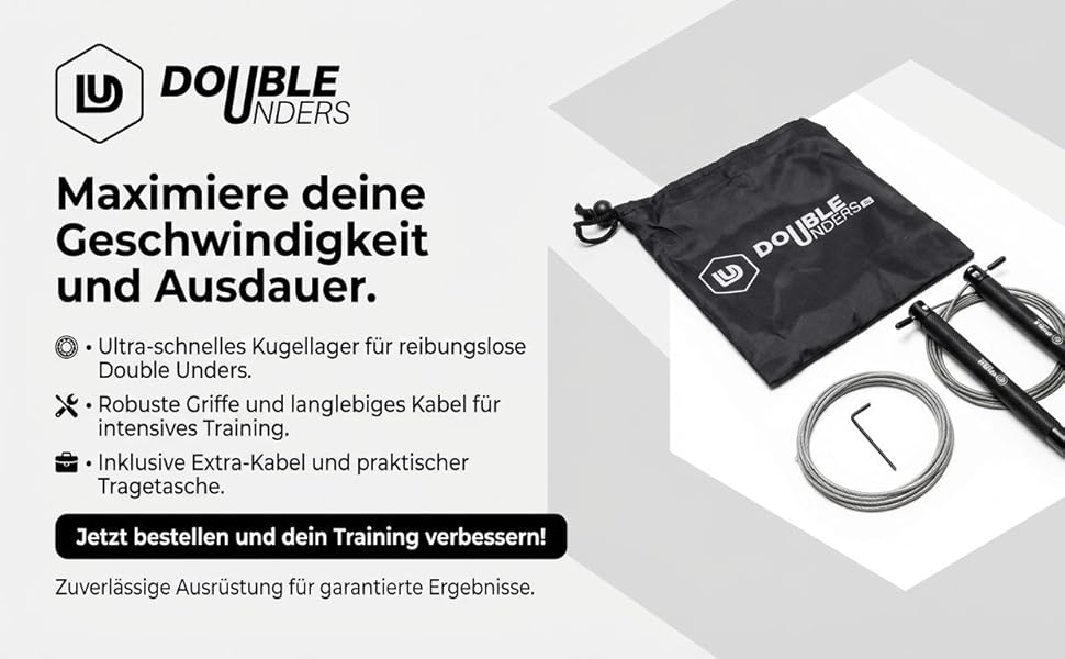 Скакалка Springseil Speed Rope: регульований, для CrossFit, боксу, фітнесу. Металеві ручки, срібно-чорний колір