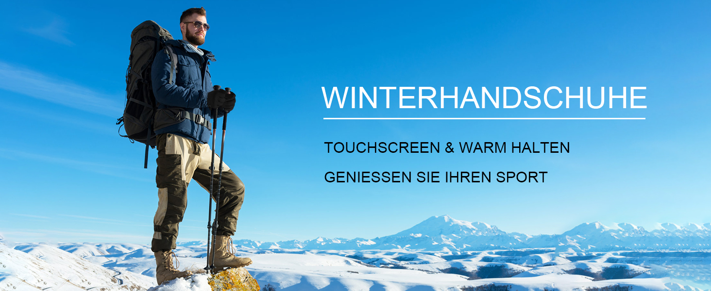 Велосипедні рукавички Anqier для чоловіків та жінок, зимові, з підтримкою сенсорного екрану, неслизькі, теплі, вітронепроникні для їзди на велосипеді, бігу, катання на лижах та водіння автомобіля