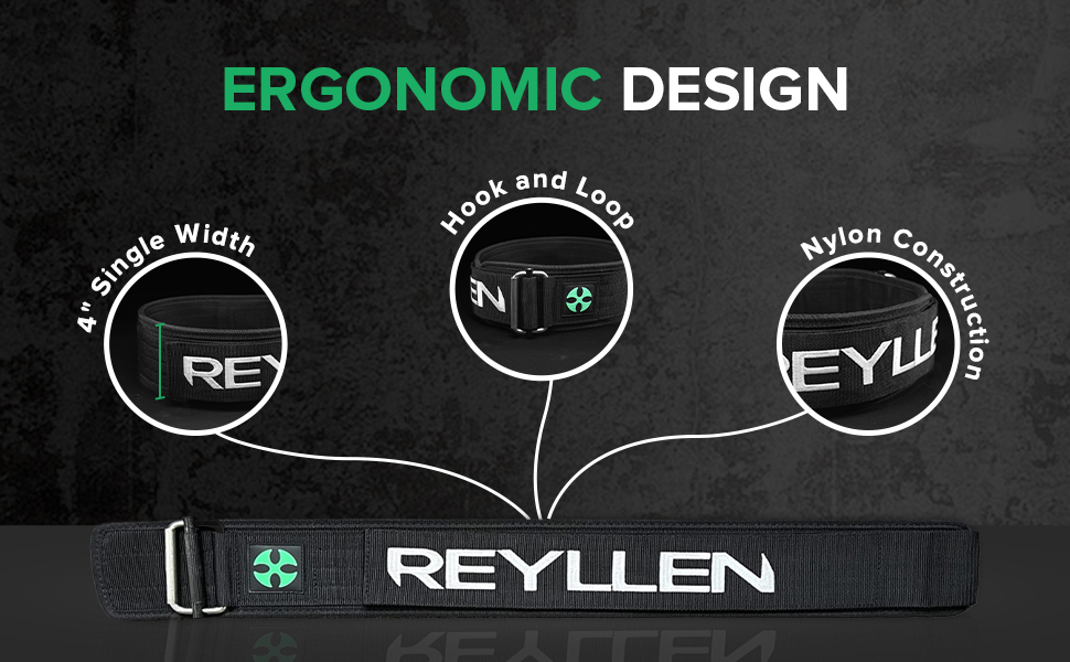 Пояс для важкої атлетики Reyllen GX, нейлон, 10.2 c IWF Standard, важка атлетика, пауерліфтинг, присідання, стронган, підтримка з подвійною пряжкою (L)