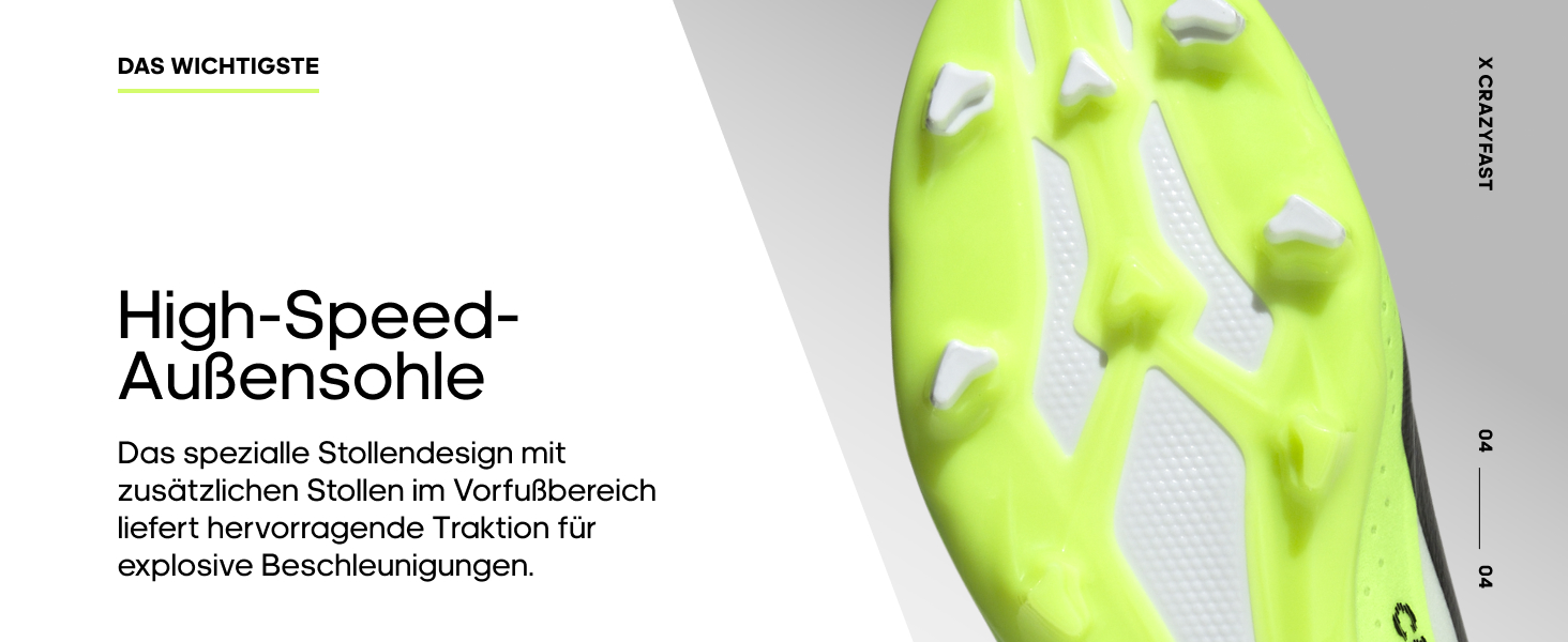 Кросівки футбольні adidas X Crazyfast 3 FG для штучного покриття, 42 EU, Solar Yellow/Core Black/Cloud White