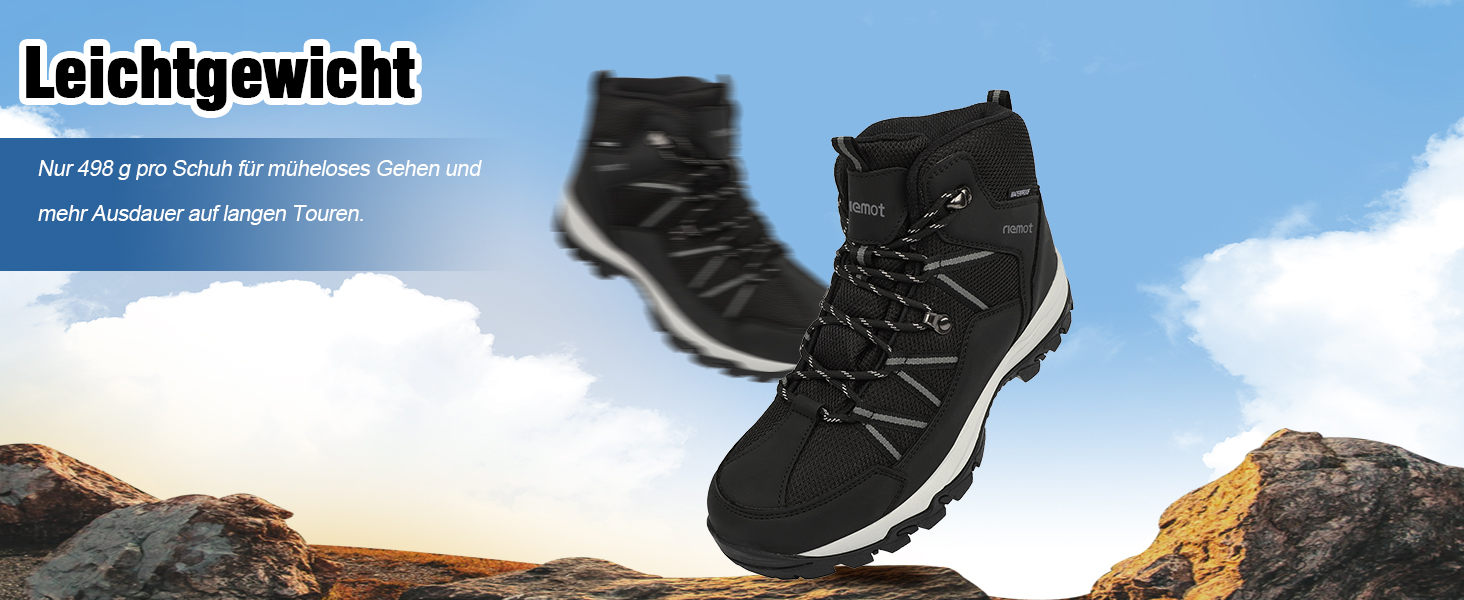 Черевики для трекінгу жіночі, туристичні черевики, трекінгові черевики, черевики для хайкінгу, чорні, 40 EU