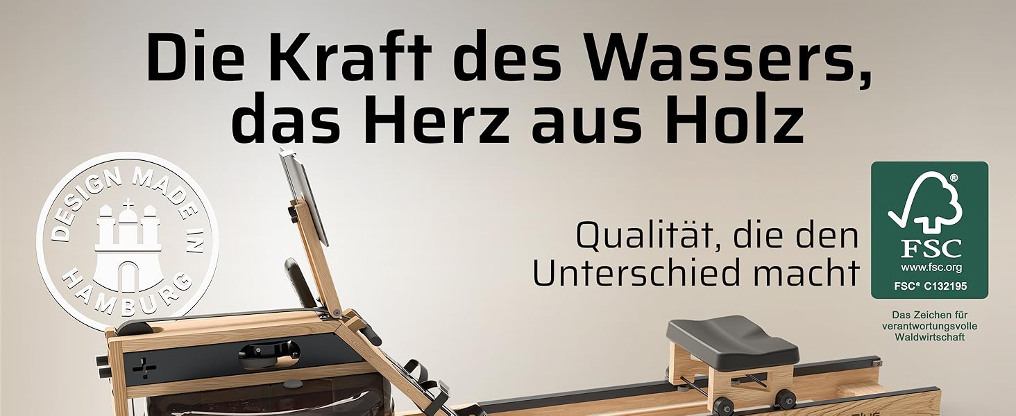 Водяний тренажер SportPlus для дому - міцний, складаний, з екологічного дуба, до 180 кг, сумісний з додатком