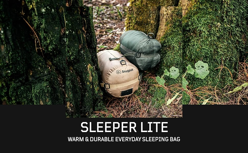 Спальний мішок Snugpak Sleeper Lite WGTE - чорний, ліва блискавка, для кемпінгу та холодної погоди