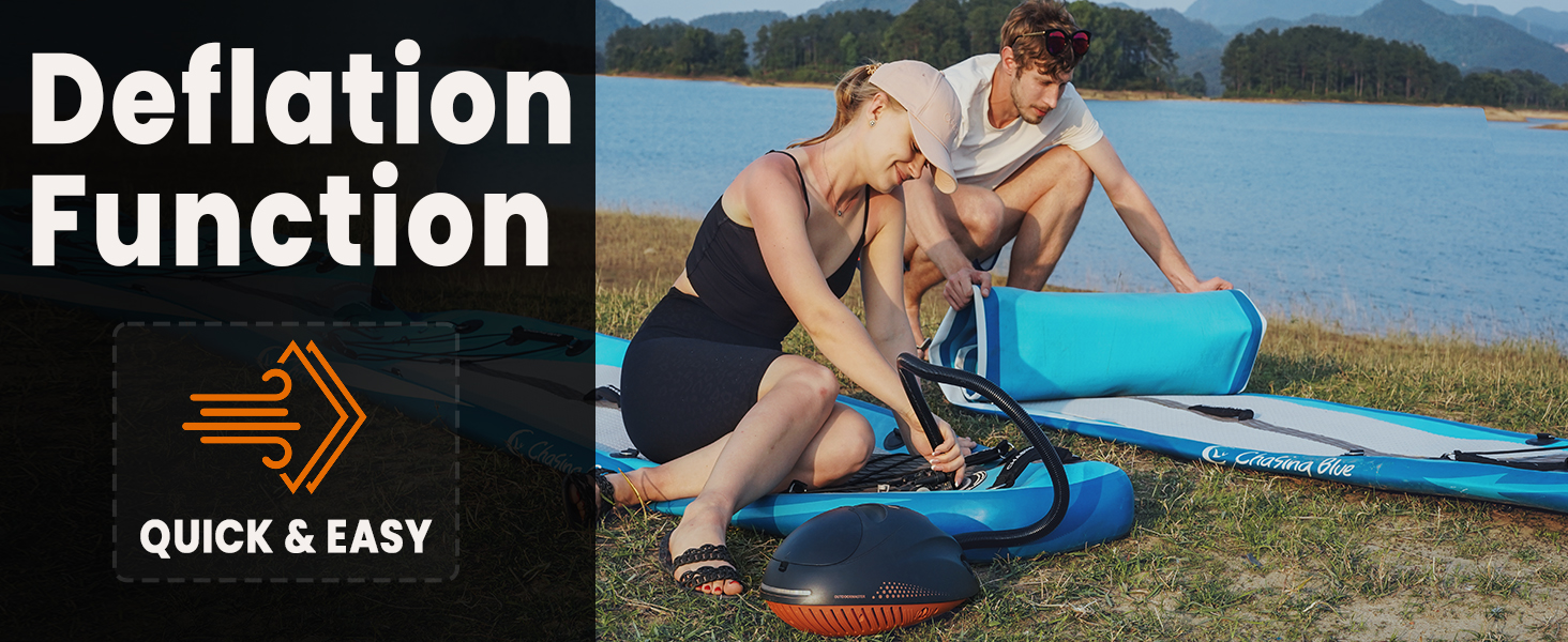 Насос для SUP дошки OutdoorMaster 6000mAh: електричний, акумуляторний, 16PSI, автоматичне вимкнення