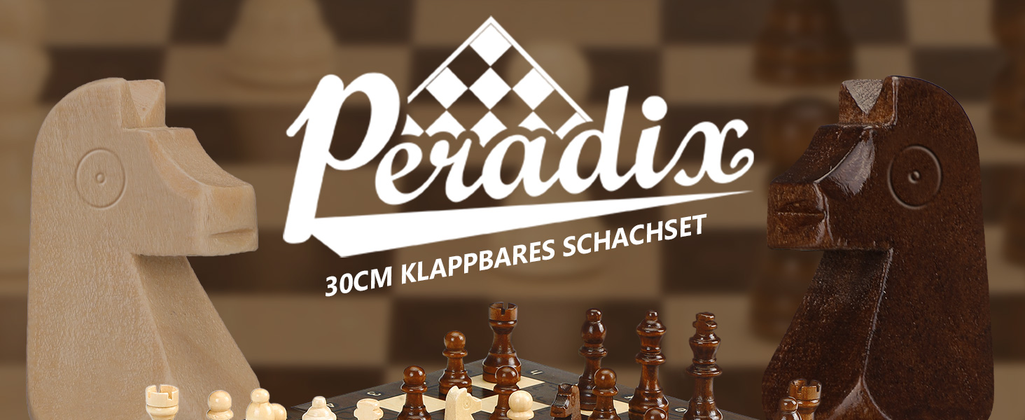 Шахи магнітні складані Peradix - міні шахи для подорожей, кемпінгу, дітей. Розмір 30 см, дерев'яні.