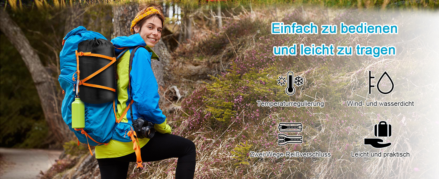 Спальний мішок Yarmiene 3-4 сезони, для дорослих та дітей, чорний+сірий