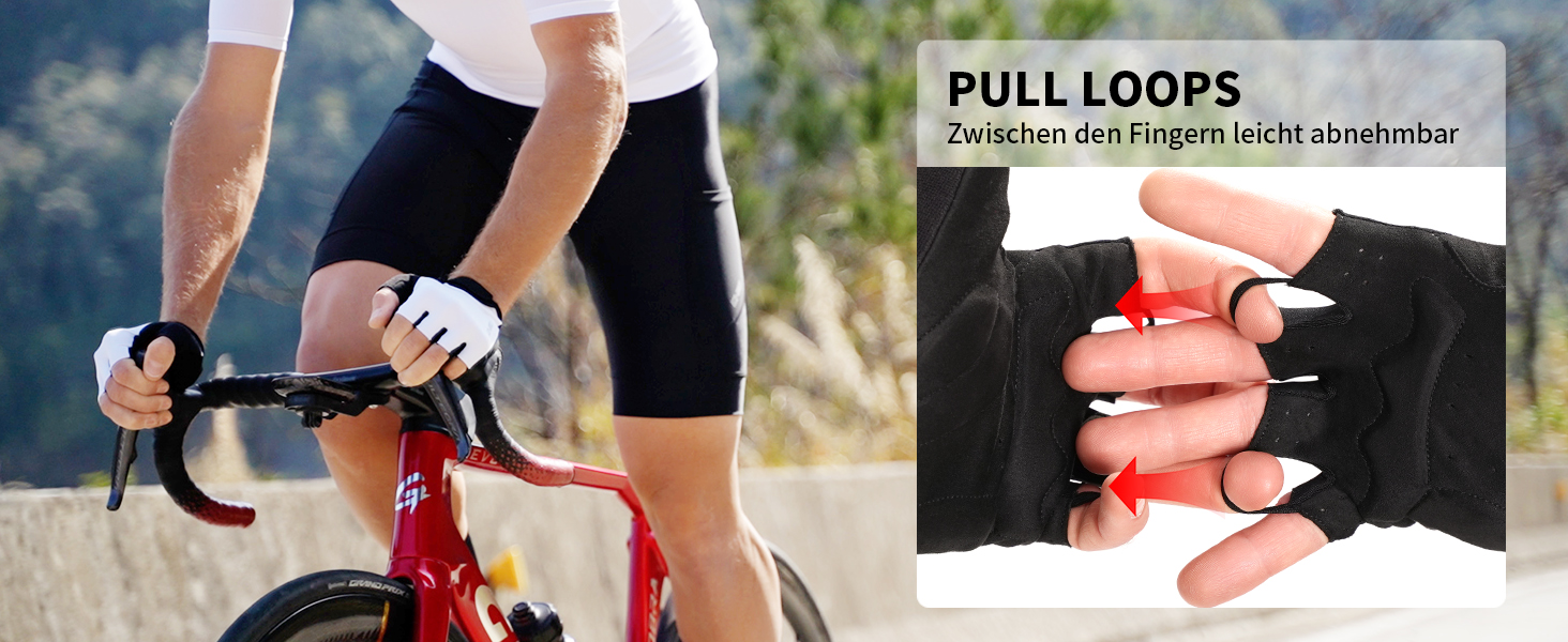 Велосипедні рукавички напівпальці для чоловіків та жінок, літні короткі велорукавички з підкладкою, дихаючі рукавички для велоспорту для гірського велосипеда та шосе, чорні, розмір L