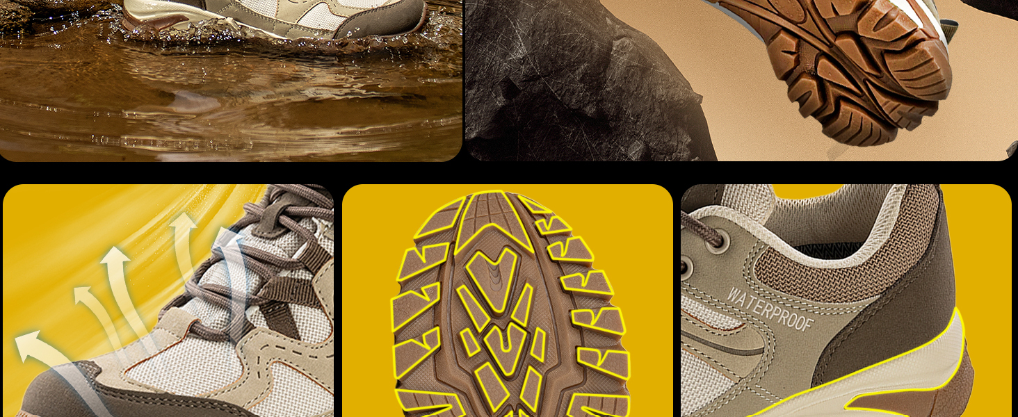 Жіночі водонепроникні трекінгові черевики CC-Los, розмір 36-42, бежевий колір