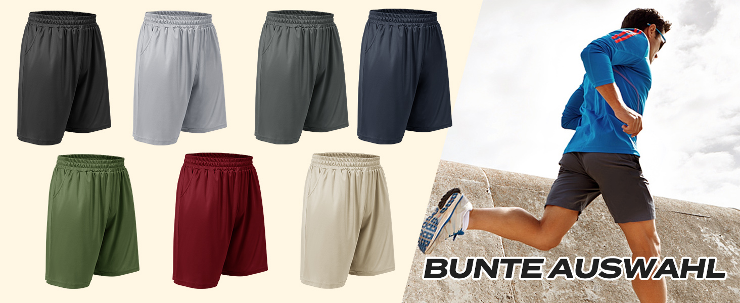 Шорти спортивні чоловічі 5 шт. Короткі шорти з кишенями, швидковисихаючі. Ідеально для тренувань, джогінгу, баскетболу. Кольори: чорний, темно-сірий, темно-синій, світло-сірий. Розмір L