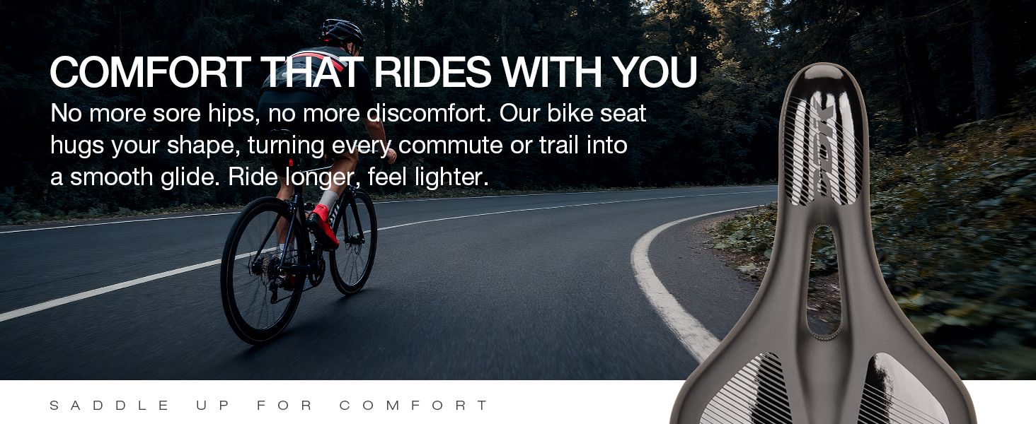 Велосипедне сідло DDK Comfort Plus: комфортне сідло з Memory Foam, що зменшує тиск та амортизує. Підходить для чоловіків та жінок, MTB, шосе, міських та альпійських велосипедів