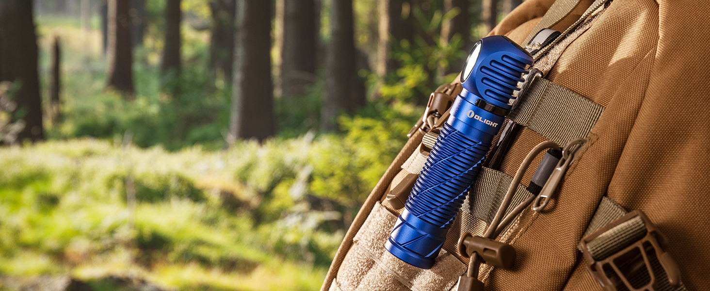 OLIGHT Perun 2: Налобний ліхтар 2500 люмен, 166 метрів освітлення, USB, 5 режимів, таймер, для бігу, риболовлі, кемпінгу (блакитний)