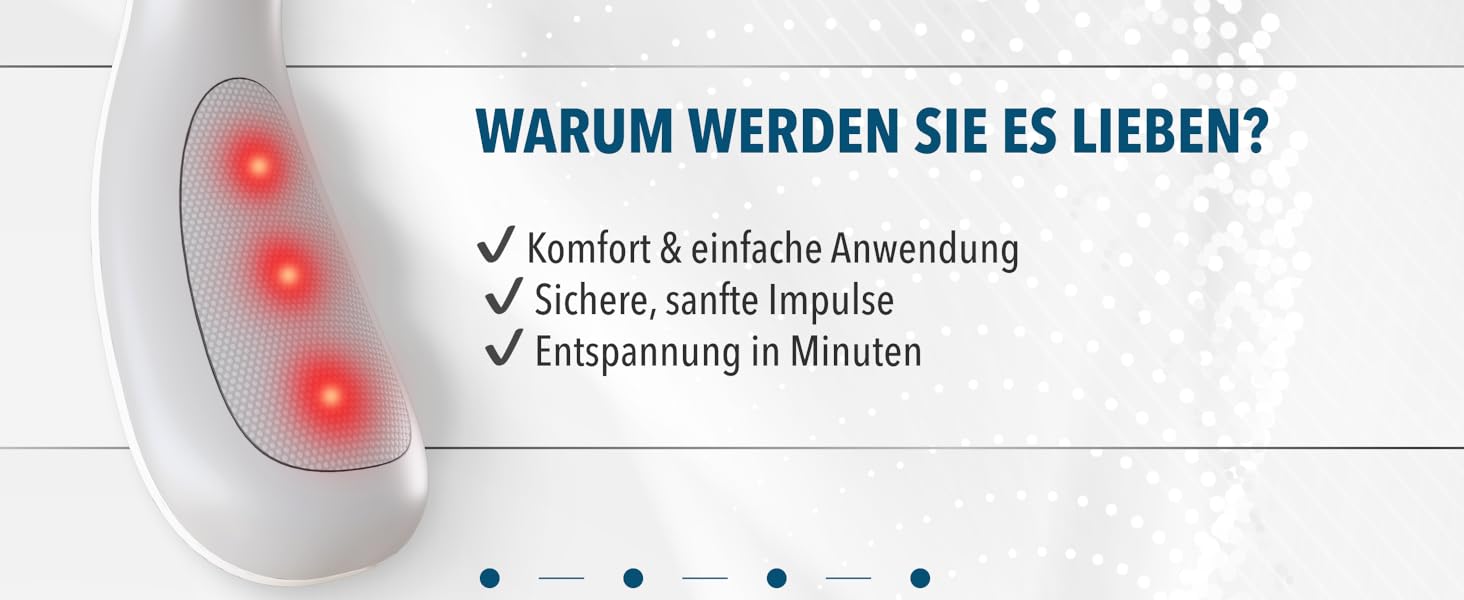 FORTHiQ Масажер для шиї з підігрівом, електричний масажер для шиї, 15 рівнів, портативний, 2025 Edition